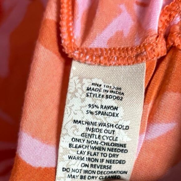 Soft Surroundings Pink And Orange Floral Tunic Top Size 2X - Picture 9 of 9
